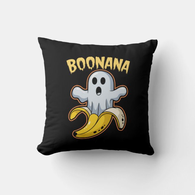 Boonana Cute Ghost Banana Halloween Kussen (Voorkant)