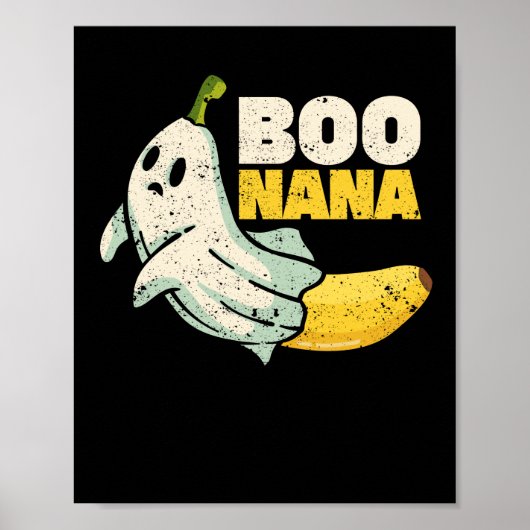 Boonana Cute ghost banana Halloween Poster (Voorkant)