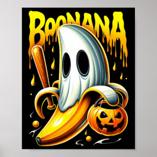 Boonana Ghost Nana Grappige Halloween Kostuumkunst Poster