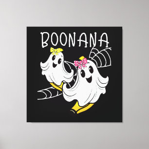 Boonana Schattige Geest Banaan Halloween Canvas Afdruk