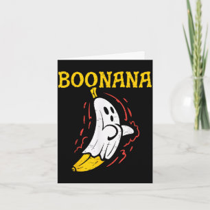 Boonana spook banaanhalloween griezelige woordgrap kaart