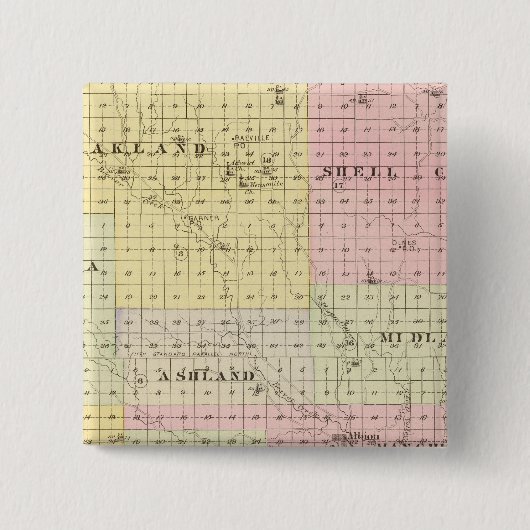 Boone County, Nebraska Vierkante Button 5,1 Cm (Voorkant)