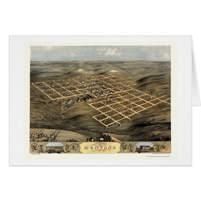 Boone (Montana), carte panoramique d'IA - 1868 (Devant horizontal)