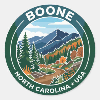 Boone, North Carolina, VS Ronde Sticker