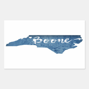Boone North Carolina Wood Grain Rechthoekige Sticker