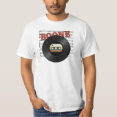 Boone Vinyl Record Player muziekliefhebber T-shirt (Voorkant)
