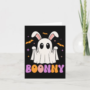 Boonny Schattige Bunny Ghost Halloween Mannen Vrou Kaart