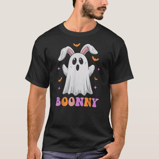 Boonny Spooky Bunny Ghost Rabbit Halloween Costume T-shirt (Voorkant)