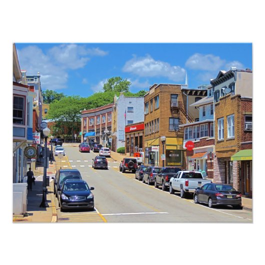 Boonton New Jersey Main Street Foto Afdruk (Voorkant)