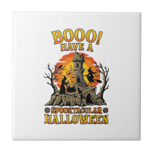 Booo Spooktacular Halloween Hek Ketel Kasteel Tegeltje