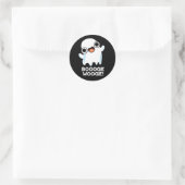 Booogie Woogie Funny Music Ghost Pun Dark BG Ronde Sticker (Tas)