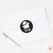 Booogie Woogie Funny Music Ghost Pun Dark BG Ronde Sticker (Envelop)
