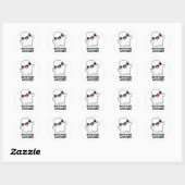 Booogie Woogie Funny Music Ghost Pun Ronde Sticker (Vel)