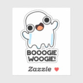 Booogie Woogie Funny Music Ghost Pun Sticker (Vel)