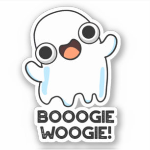Booogie Woogie Funny Music Ghost Pun Sticker