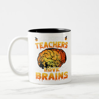 Boooks Ghost Funny Halloween Teacher Book Library Tweekleurige Koffiemok