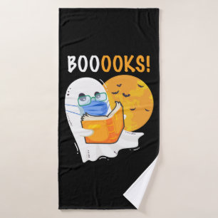Boooks Halloween Ghost reading books and wearing