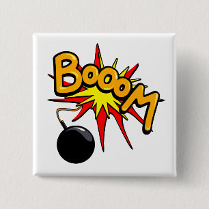 Booom. Vierkante knop Button 5,1 Cm