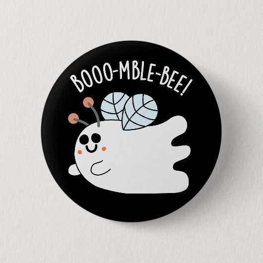 Booomble Bee Grappig Ghost Bee Pun Dark BG Ronde Button 5,7 Cm (Voorkant)