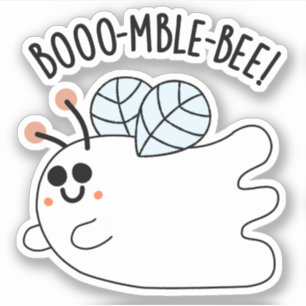 Booomble Bee Grappig Ghost Bee Pun Sticker