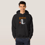 Booooks Ghost Book Reading Boo Halloween Library T Hoodie (Voorkant volledig)