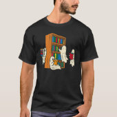 Booooks Ghost Halloween Teacher Book Library Read T-shirt (Voorkant)