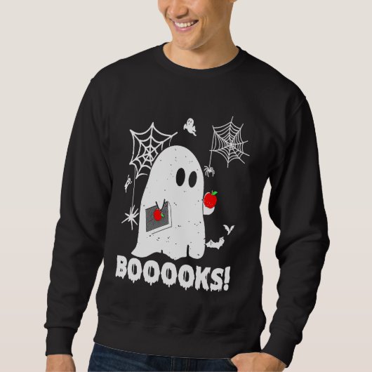 Booooks Ghost Teacher  Halloween Trui (Voorkant)