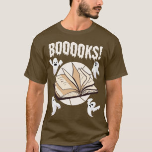 Booooks Halloween Book Ghost T-shirt