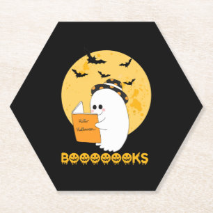 Booooks Shirt Boo Read Books Halloween Kartonnen Onderzetters