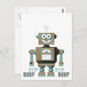 Boop Beep Speelgoed Robot Briefkaart (lt) (Voorkant / Achterkant)