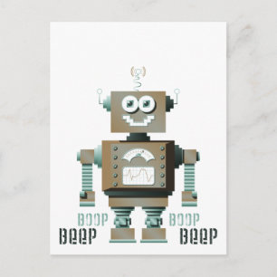 Boop Beep Speelgoed Robot Briefkaart (lt)