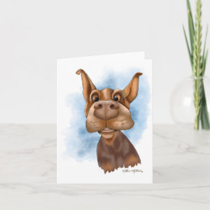 Boop de Snoet Dobermann Cartoon Kaart