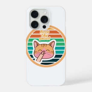 Boop The Snoot Retro Zonsondergang Kat Meme iPhone 15 Pro Hoesje