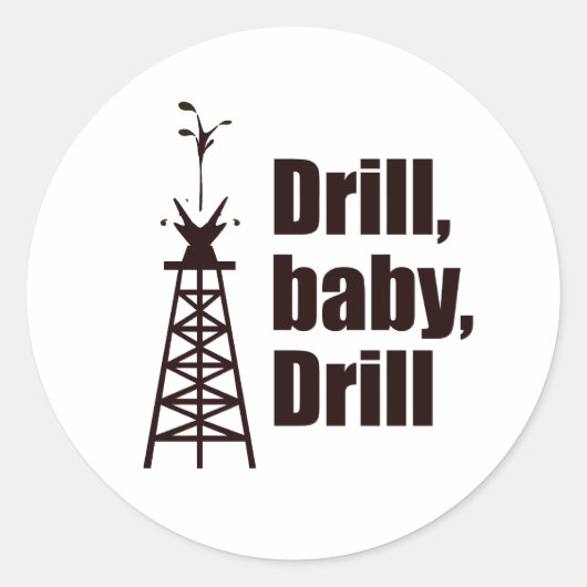 boor Baby boor Ronde Sticker (Voorkant)
