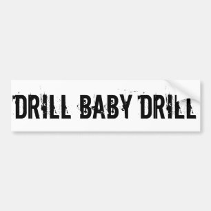 Boor Baby Boor, Wit Bumpersticker