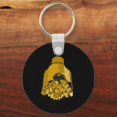 boor bit zwart sleutelhanger (Voorkant)