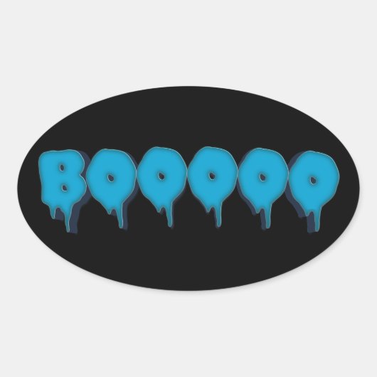 boor grappige spooksms magneet ovale sticker (Voorkant)