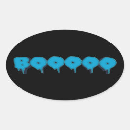 boor grappige spooksms magneet ovale sticker