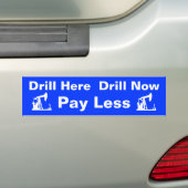 Boor hier boor nu minder Bumpersticker (Op auto)