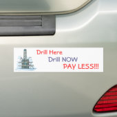 Boor hier boor nu minder!  Bumpersticker (Op auto)