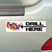 Boor hier nu boor bumpersticker (Op auto)