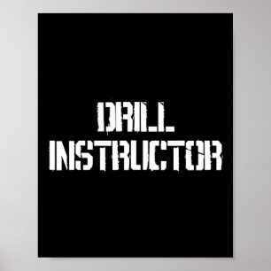 Boor instructeur Boot Camp kostuum Poster