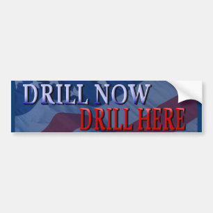 boor nu, boor hier Bumpersticker