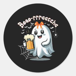 Boorachas Grappige Halloween Spook Drink Margarita Ronde Sticker