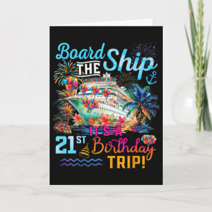 Boord het schip het is een 21e verjaardag trip cru kaart