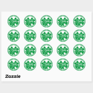 Boordspelfamilie — witte Lijst Stickers