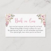 booreiland baby shower book in lieu cards