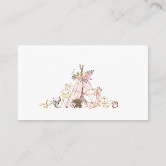 booreiland baby shower book in lieu cards informatiekaartje (Achterkant)