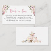 booreiland baby shower book in lieu cards informatiekaartje (Voorkant / Achterkant)