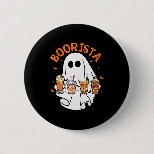 Boorista Barista Spook Koffie Halloween Soky Seizo Ronde Button 5,7 Cm